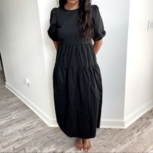 Puff Sleeve Maxi Dress